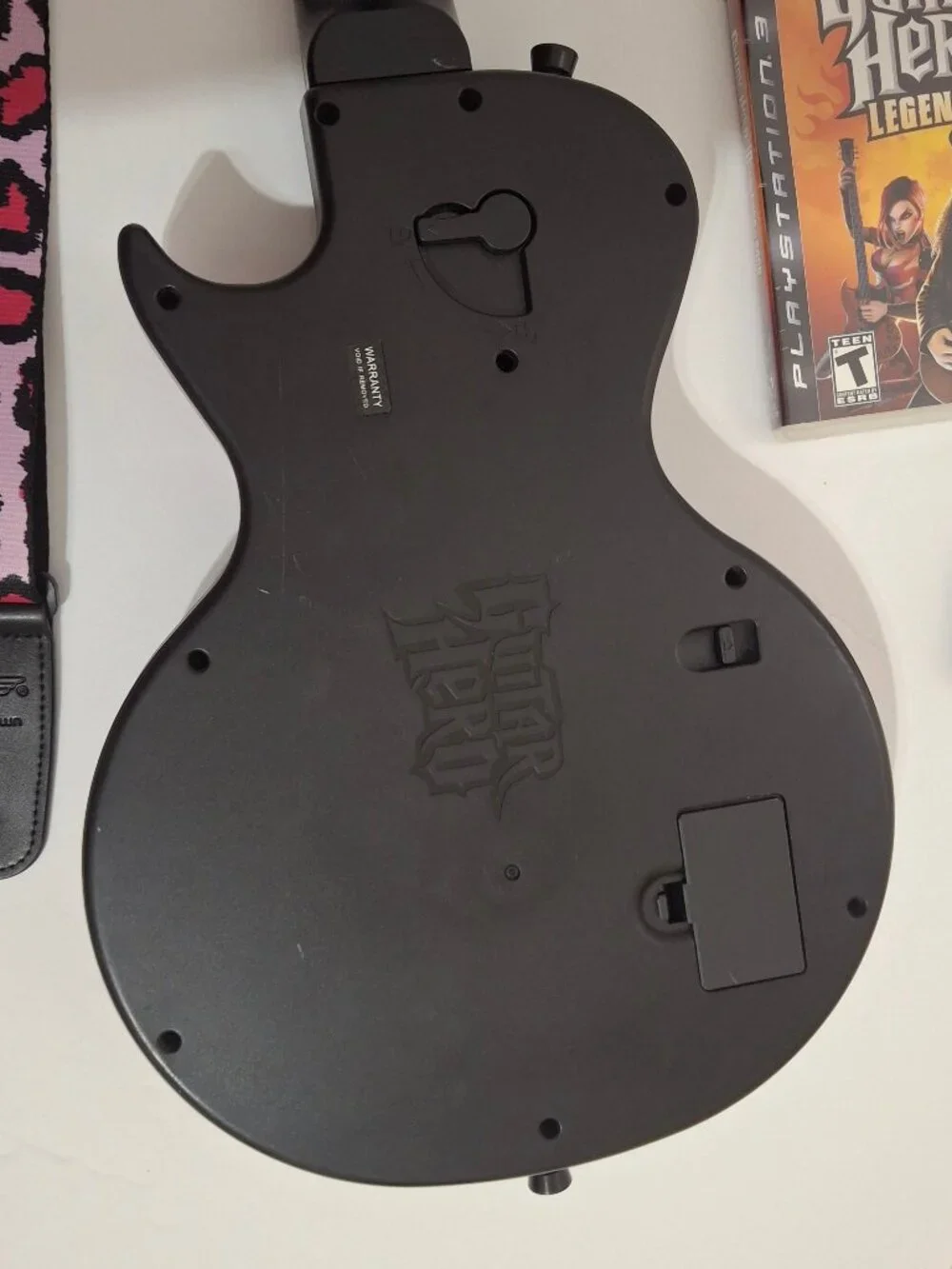 Guitar Hero Les Paul Guitar Bundle PS3 Dongle 80s Glam Rock Custom Printed